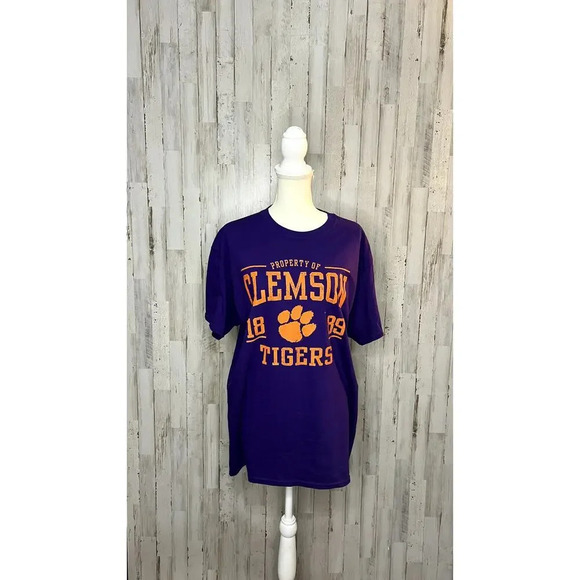 Reebok Men's‎ Size Large Purple Clemson Tigers Game Day T-Shirt Graphic Print - Picture 1 of 5